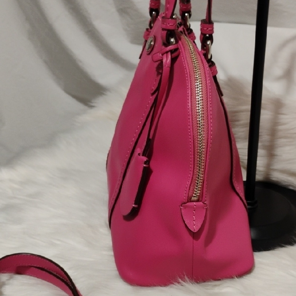 SALE! Authentic Coach Peyton Saffiano Cora Leather Domes Satchel W Strap - Picture 7 of 14